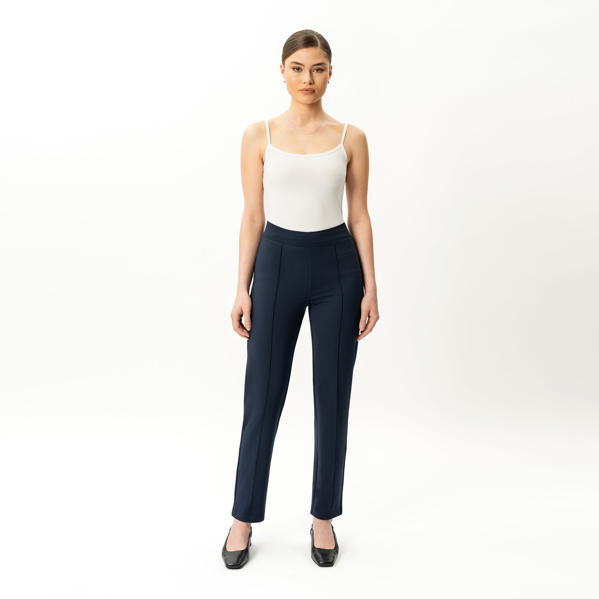 Asana Slim Front Crease Pant - Ninepine