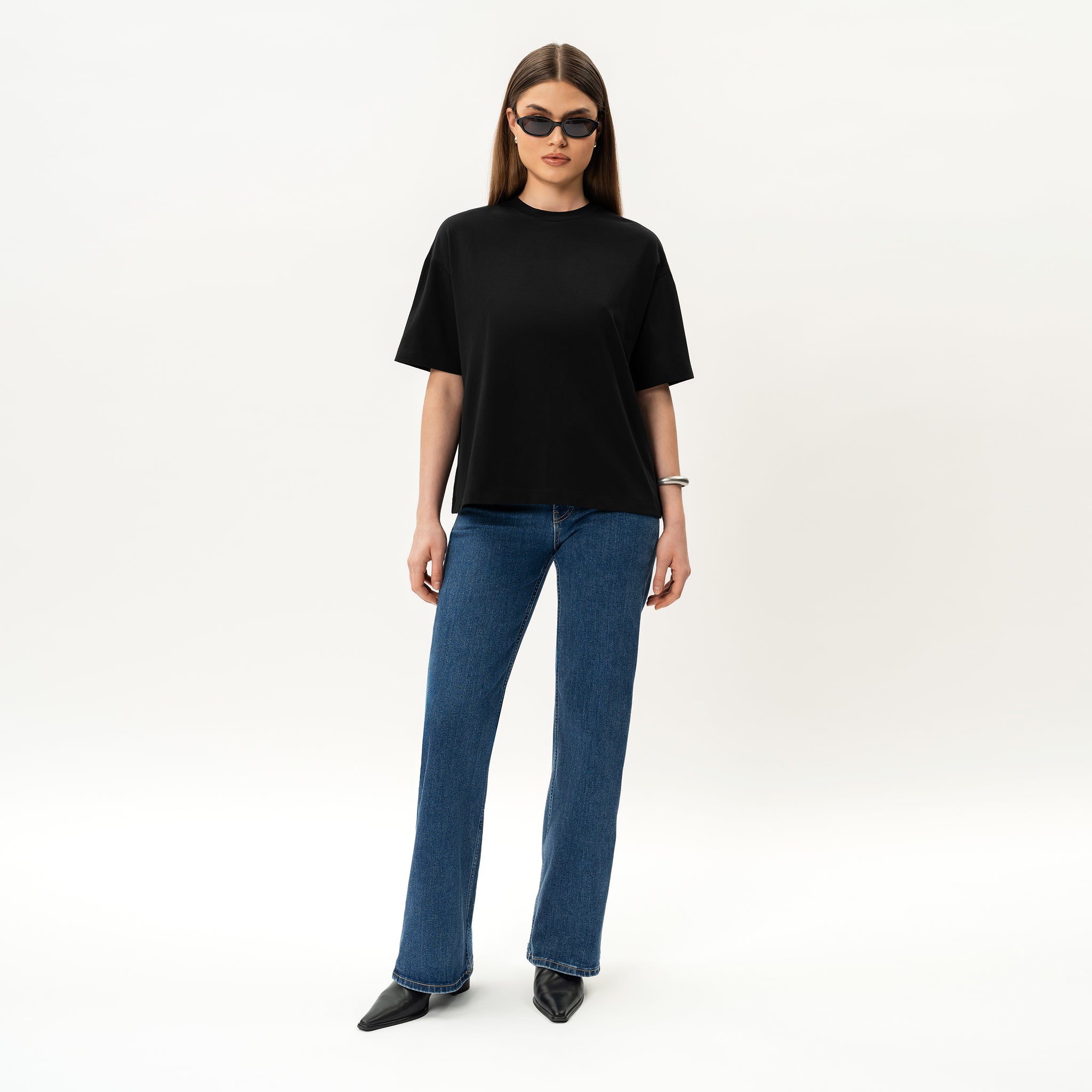 Oversized Boxy Pima T-shirt - Ninepine