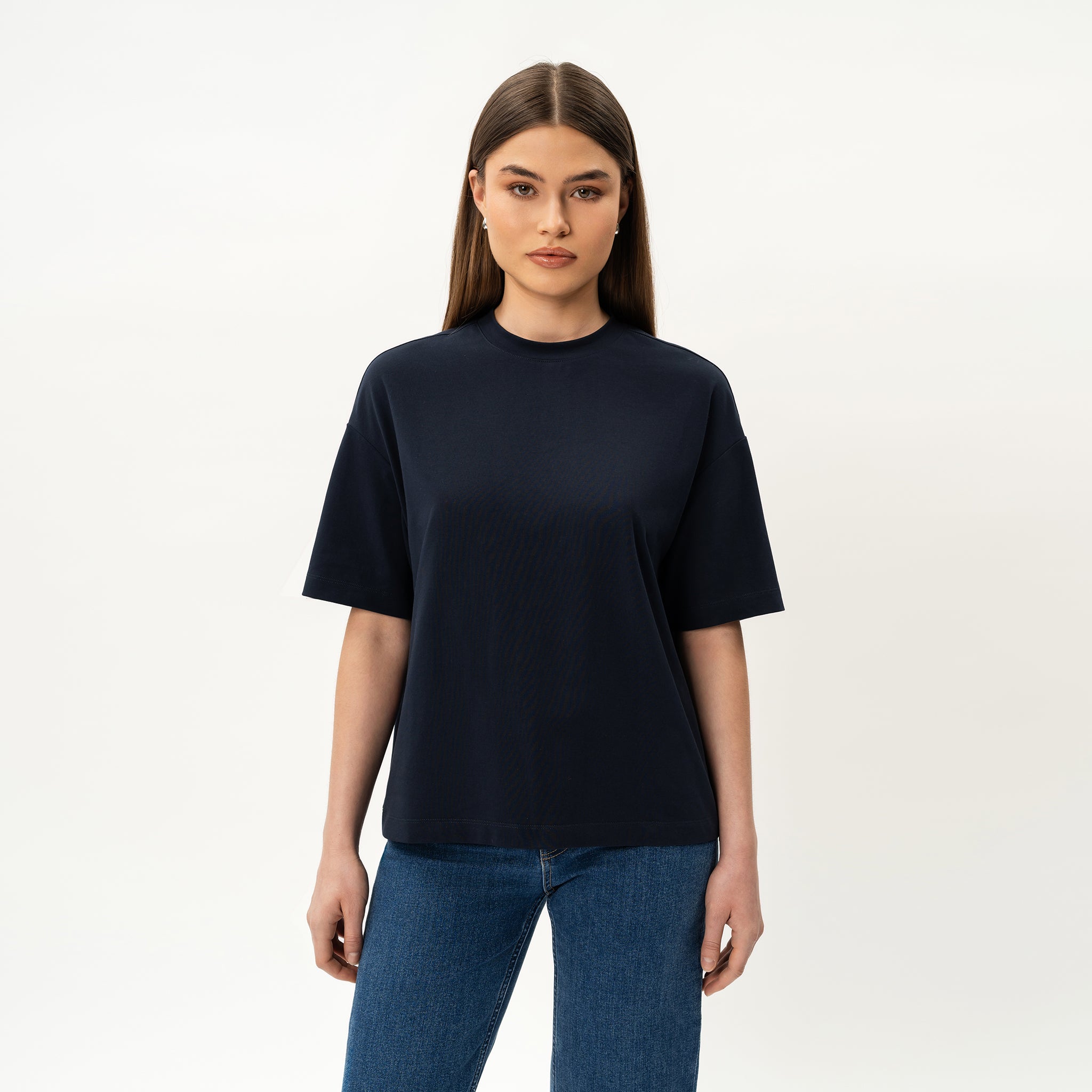 Oversized Boxy Pima T-shirt - Ninepine