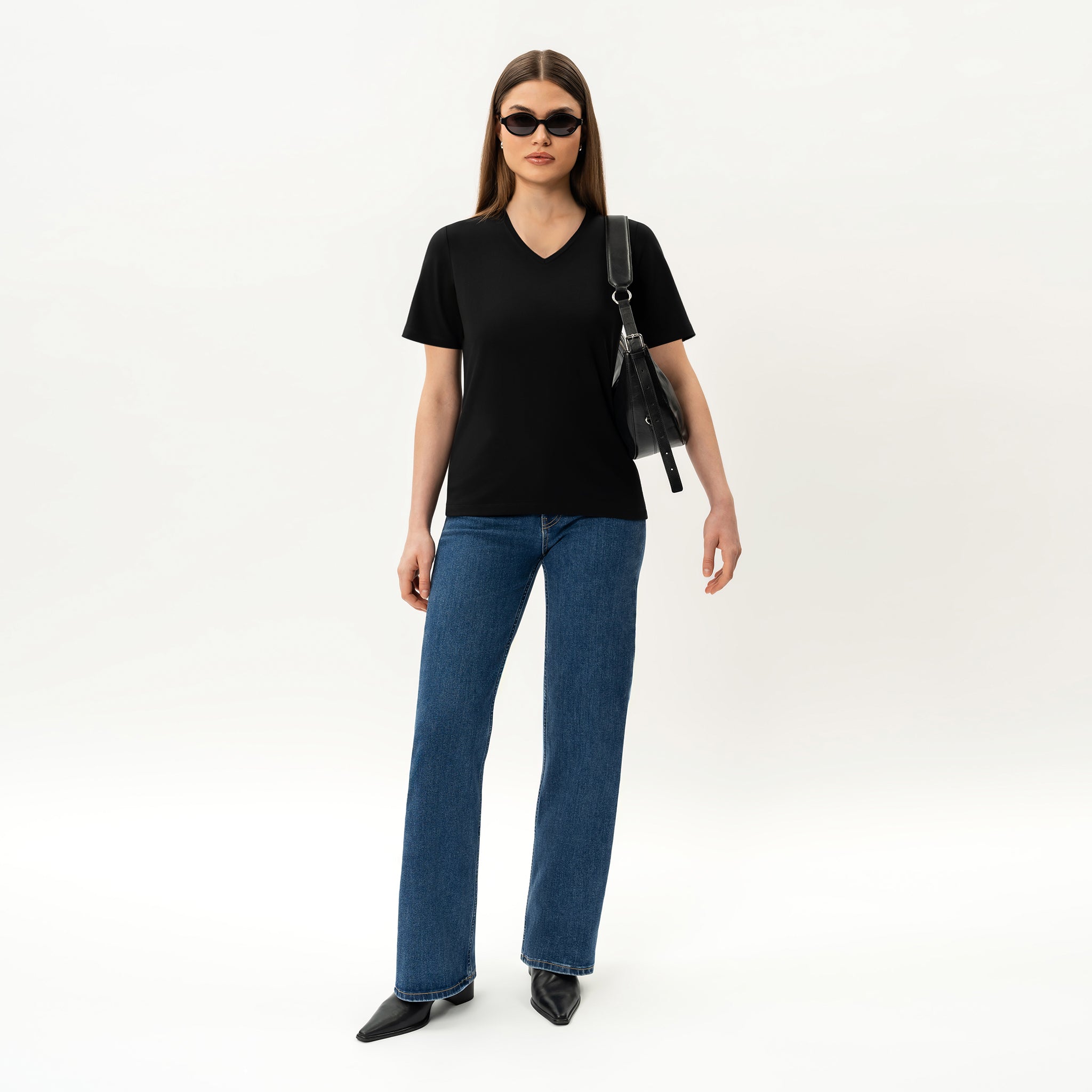 V-neck Pima T-shirt - Ninepine