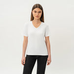 Fitted V-neck Pima T-shirt - Ninepine