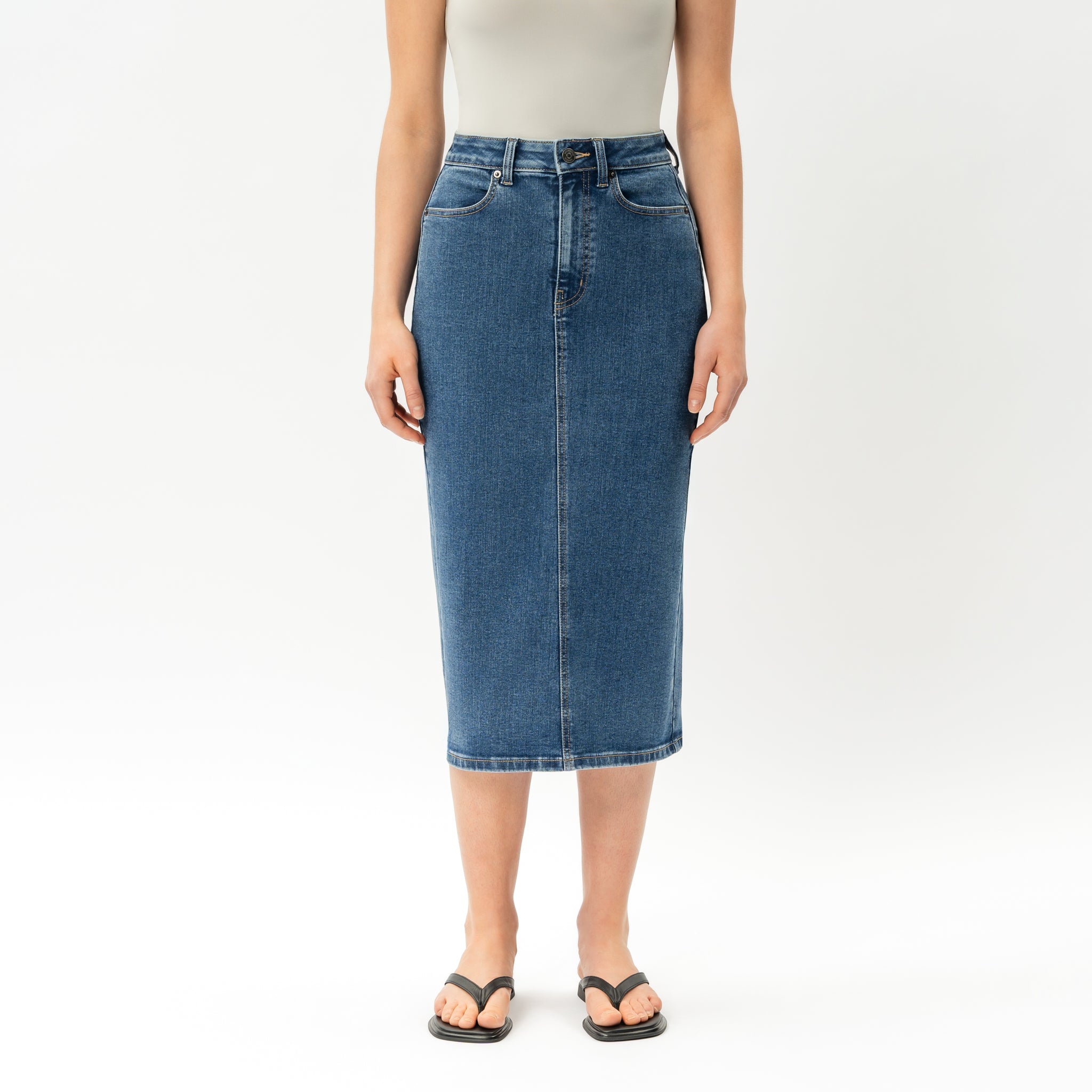 Stretchy ComfortDenim™ Skirt - Ninepine