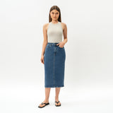 Stretchy ComfortDenim™ Skirt - Ninepine
