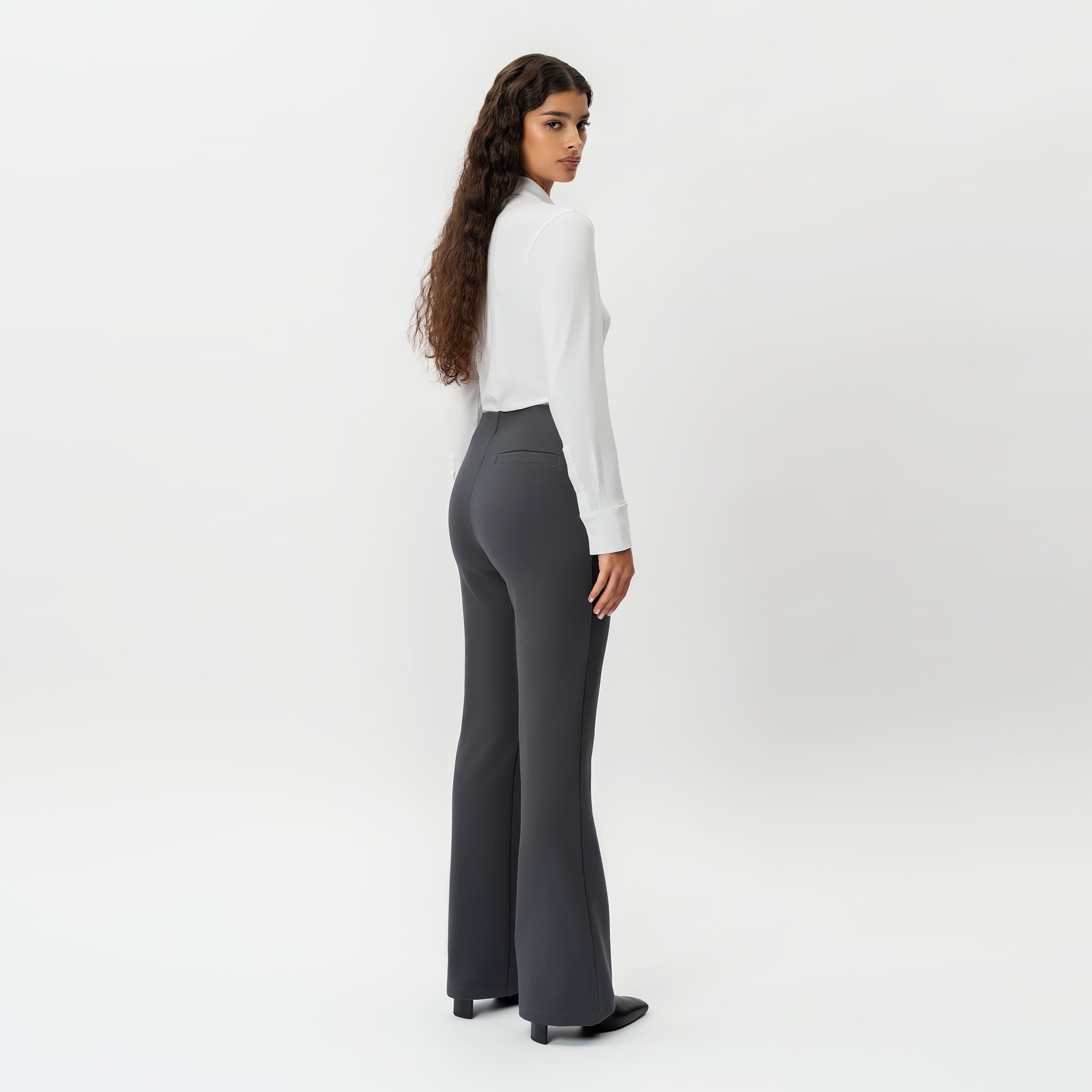 Tailored Ponte Bootcut Trouser - Ninepine