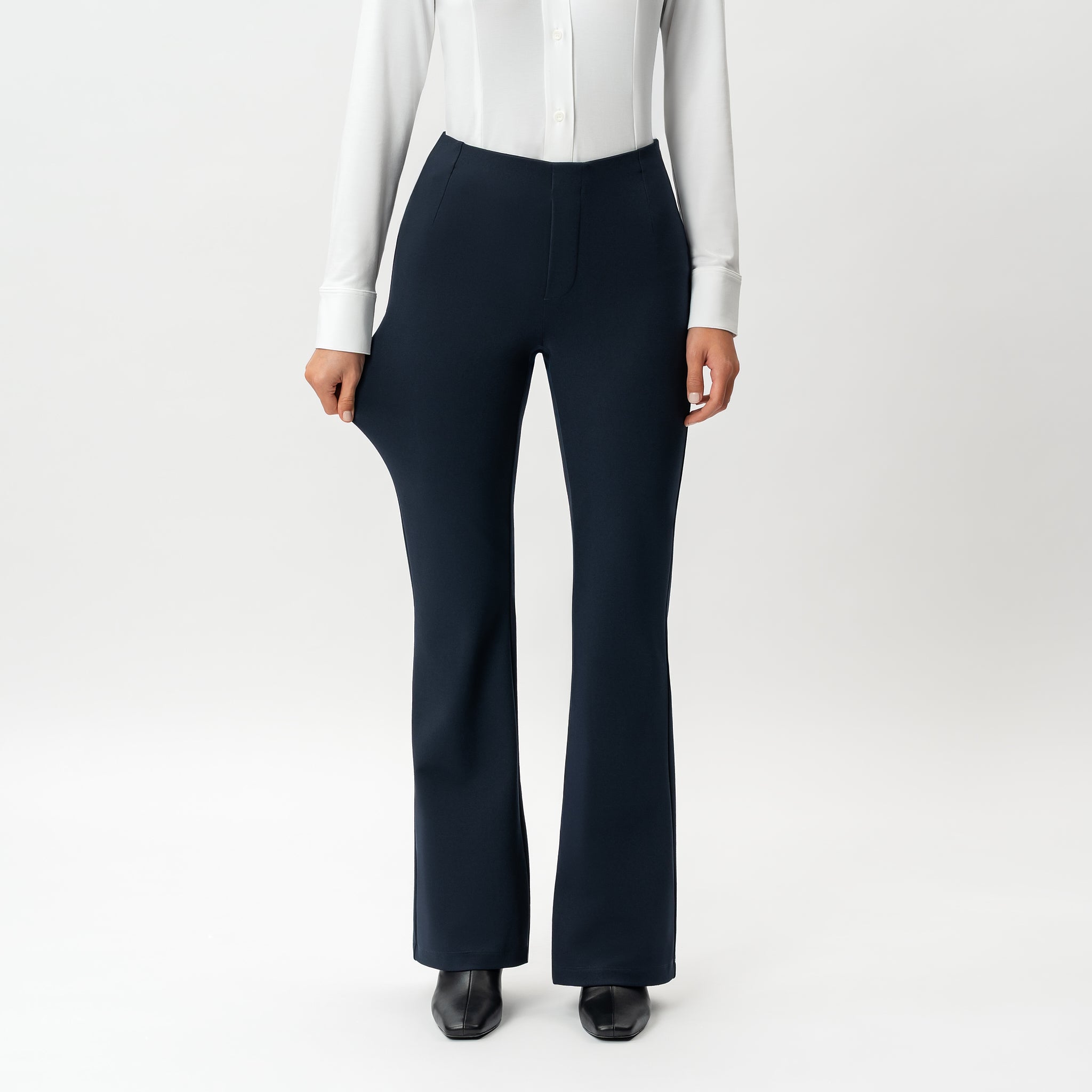 Tailored Ponte Bootcut Trouser - Ninepine