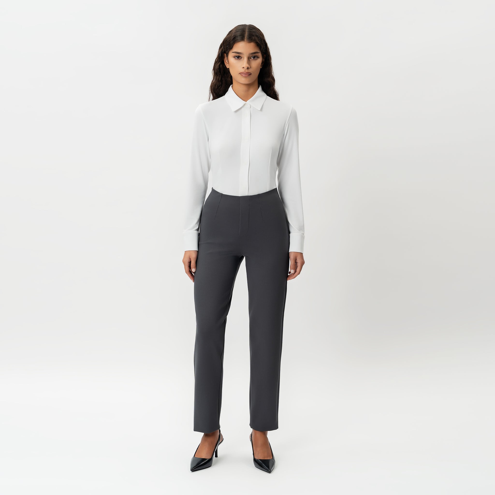 Tailored Ponte Straight Trouser - Ninepine