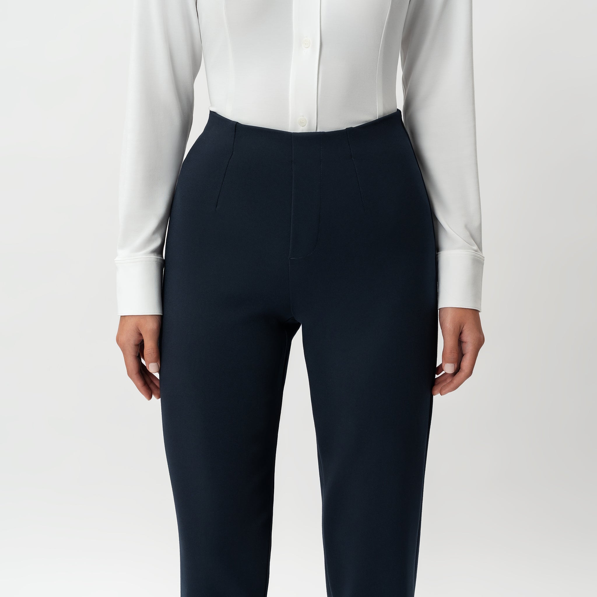Tailored Ponte Straight Trouser - Ninepine
