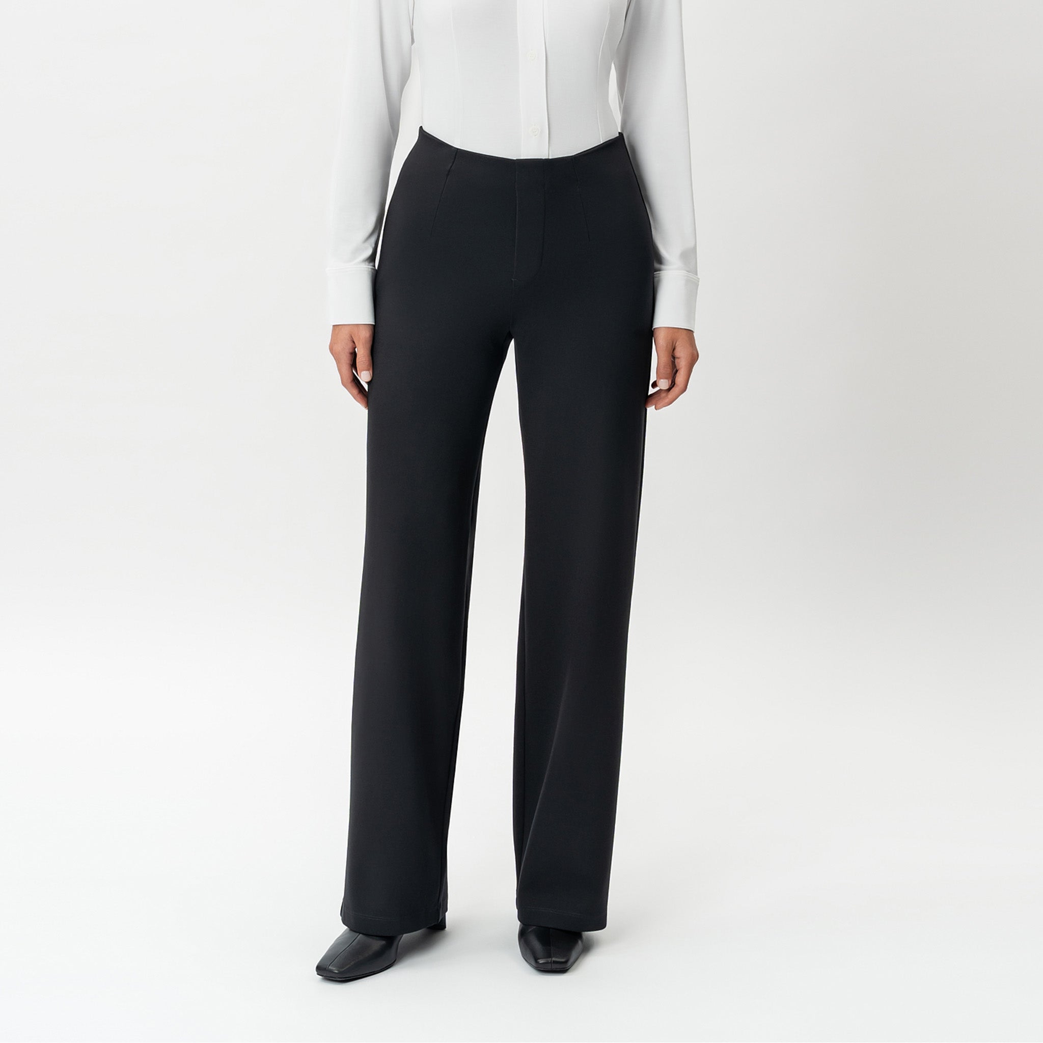 Tailored Ponte Relaxed Trouser - Ninepine