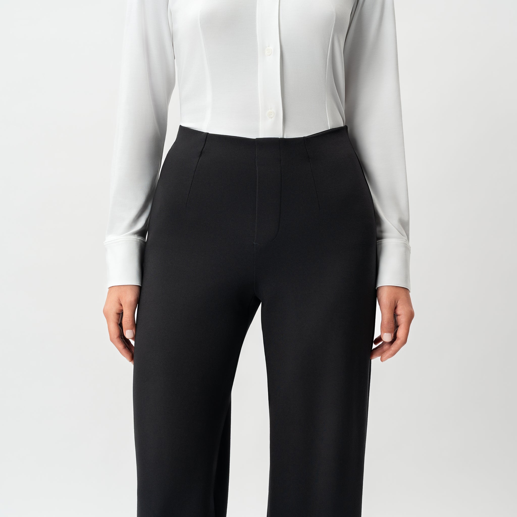 Tailored Ponte Relaxed Trouser - Ninepine