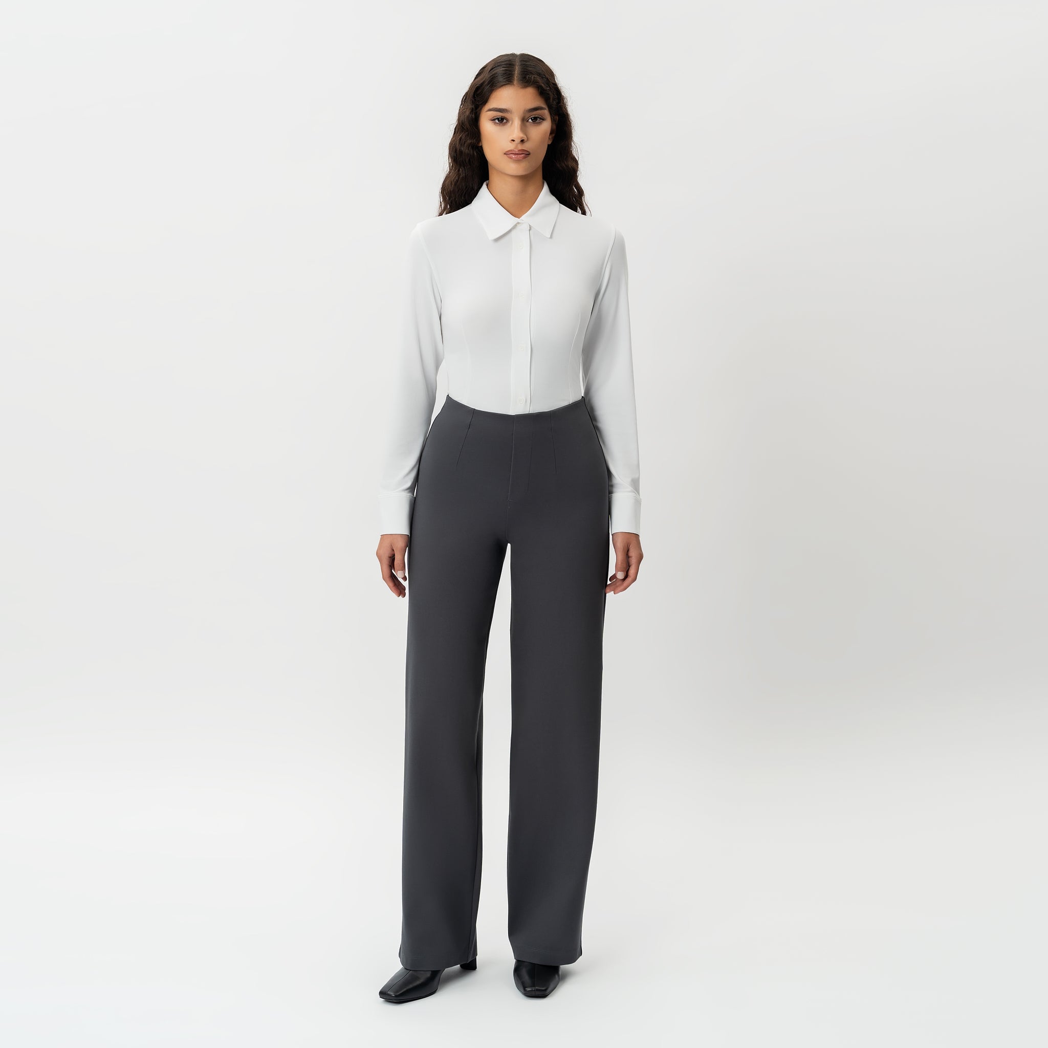 Tailored Ponte Relaxed Trouser - Ninepine