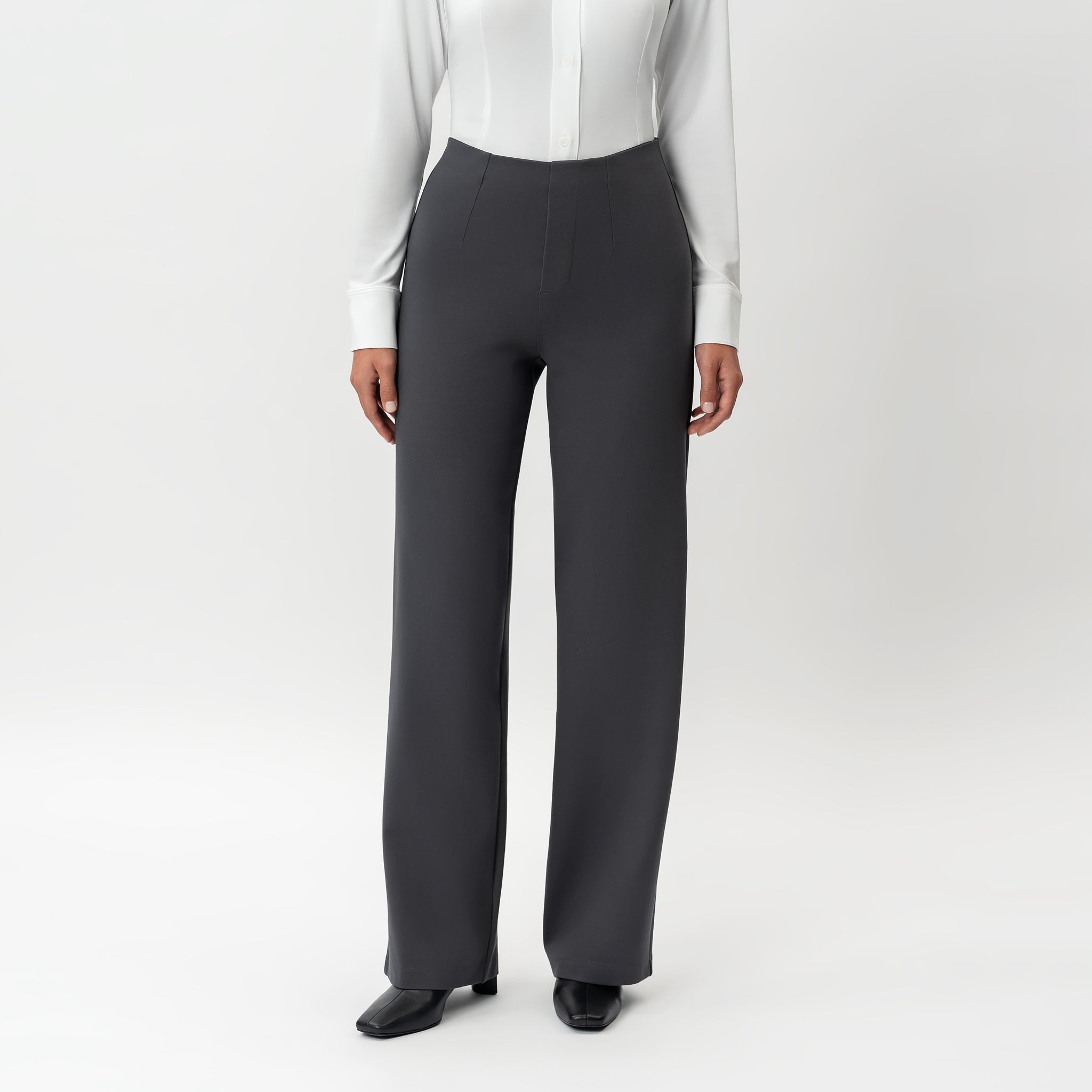 Tailored Ponte Relaxed Trouser - Ninepine