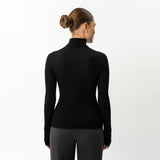 Merino Wool Ribbed Turtleneck - Ninepine