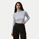 Merino Wool Ribbed Turtleneck - Ninepine