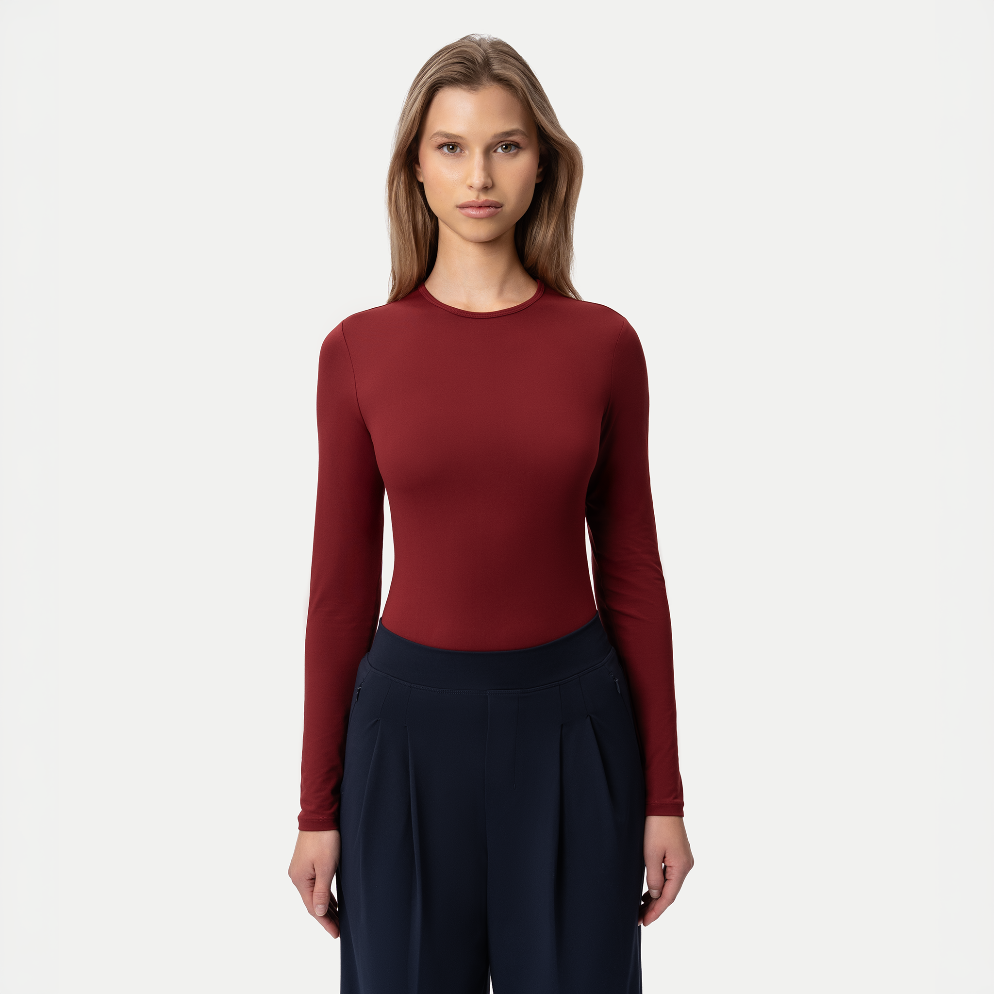 Soft Long-sleeve T-shirt Burgundy