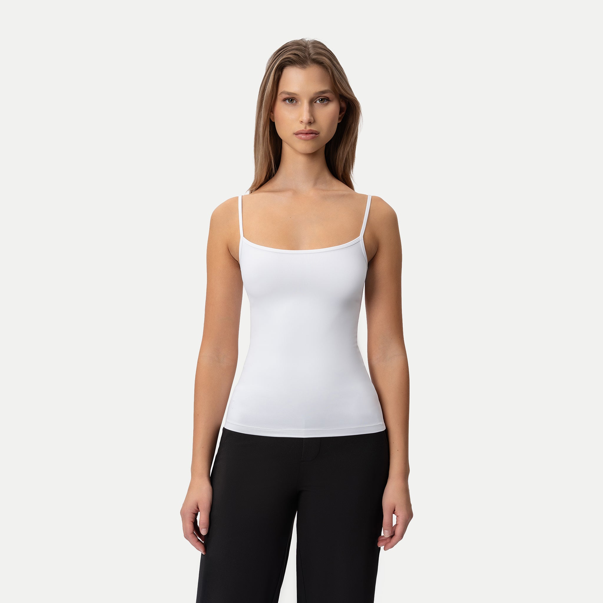 Soft Strappy Tank White